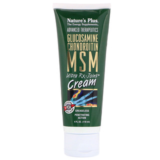 Nature's Plus, Advanced Therapeutics, Glucosamine Chondroitin MSM Ultra Rx-Joint Cream, Triple Strength, 4 fl oz (118 ml)