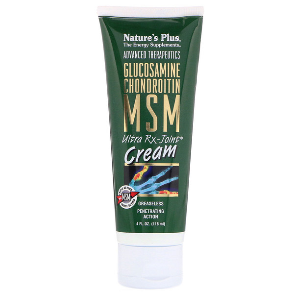 Nature's Plus, Advanced Therapeutics, Glucosamine Chondroitin MSM Ultra Rx-Joint Cream, 4 fl oz (118 ml)