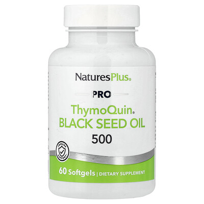 NaturesPlus, Pro ThymoQuin® Aceite de Semilla Negra 500, 60 Cápsulas Blandas (500 mg por Cápsula Blanda)