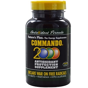 Nature's Plus, Commando 2000, Антиоксидантная защита, 90 таблеток