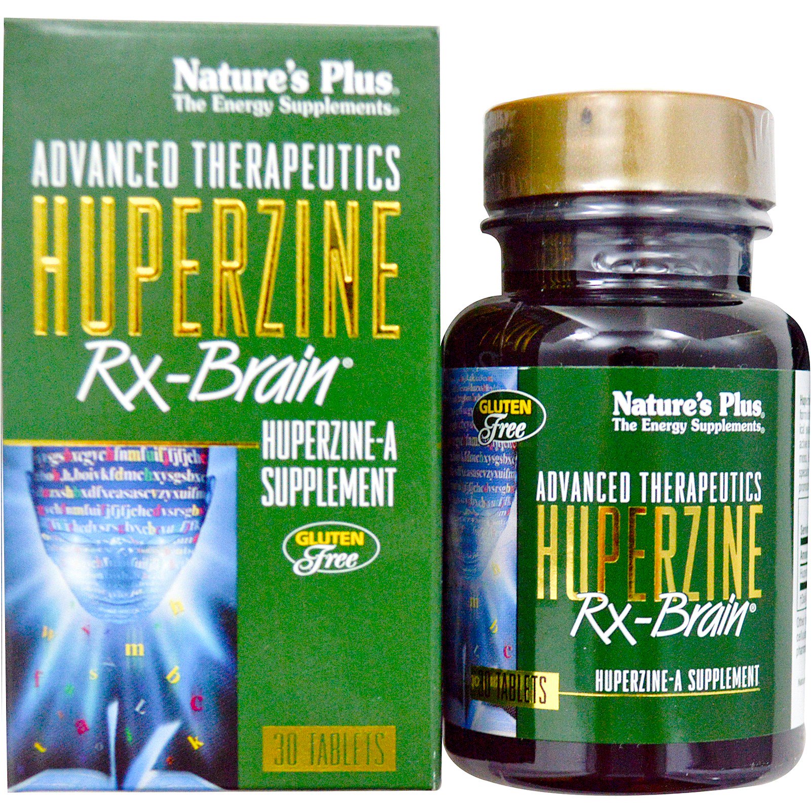Nature's Plus, Advanced Therapeutics, Гуперзин-А для Работы Мозга, 30 таблеток