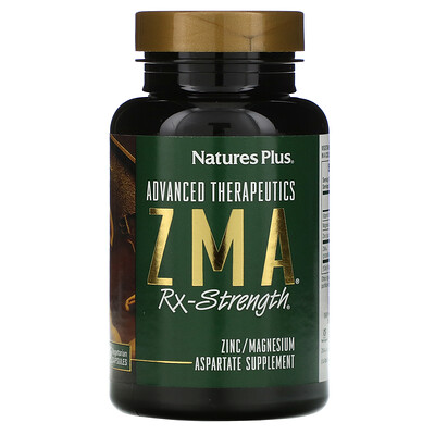 

Nature's Plus Advanced Therapeutics, ZMA Rx-Strength, 90 Vegetarian Capsules