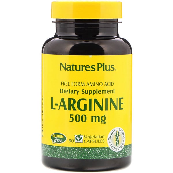 Nature's Plus, L-Arginine, 500 mg, 90 Vegetarian Capsules - iHerb