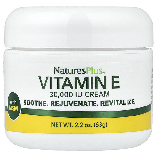 NaturesPlus, Vitamin-E-Creme mit MSM, 63 g