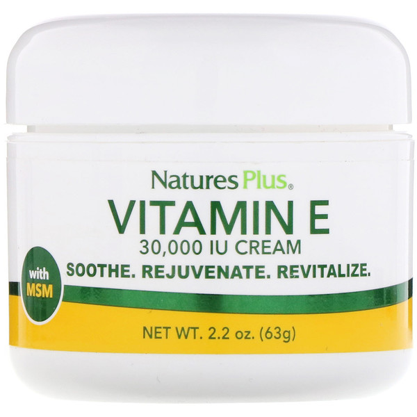 Nature's Plus, Крем с витамином E, 30,000 МЕ, 2,2 унции (63 г)