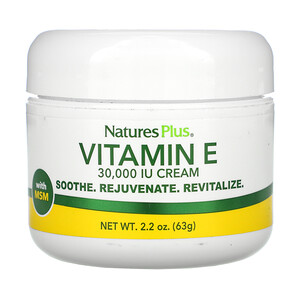 Отзывы о Натурес Плюс, Vitamin E Cream, 30,000 IU, 2.2 oz (63 g)