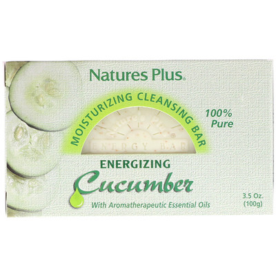 Nature's Plus Увлажняющее и очищающее мыло, энергия огурца, 3,5 унции (100 г)