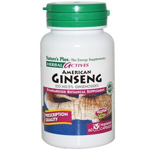 Отзывы о Натурес Плюс, Herbal Actives, American Ginseng, 250 mg, 60 Veggie Caps
