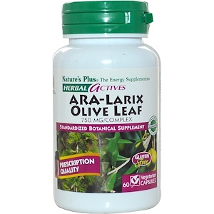 Натурес Плюс, Herbal Actives, ARA-Larix Olive Leaf Complex, 750 mg, 60 Veggie Caps отзывы