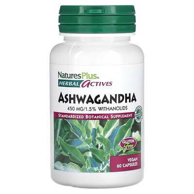 Naturesplus , Herbal Actives, Ashwagandha, 450 Mg, 60 Vegan Capsules