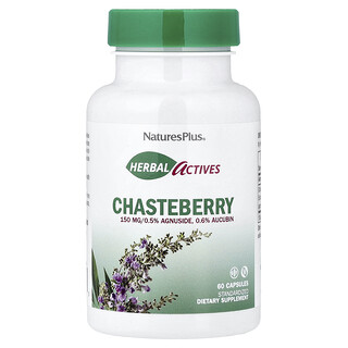 NaturesPlus, Activos herbales, Sauzgatillo, 150 mg, 60 cápsulas