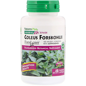 Натурес Плюс, Herbal Actives, Coleus Forskohlii, 125 mg, 60 Vegetarian Capsules отзывы