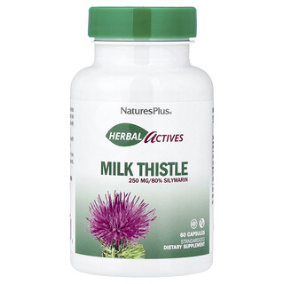 NaturesPlus, Herbal Actives, Mariadistel, 250 mg, 60 capsules