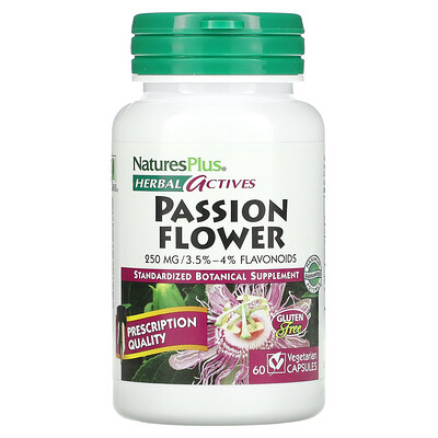 

NaturesPlus Herbal Actives Passion Flower 250 mg 60 Vegetarian Capsules