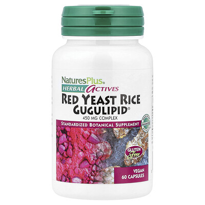 NaturesPlus, Principios activos herbales, Red Yeast Rice Gugulipid®, 60 cápsulas veganas