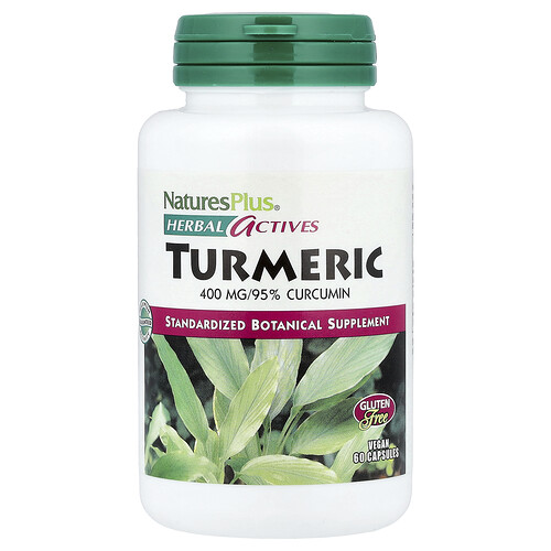 NaturesPlus, Herbal Actives, Turmeric, 400 mg, 60 Capsules