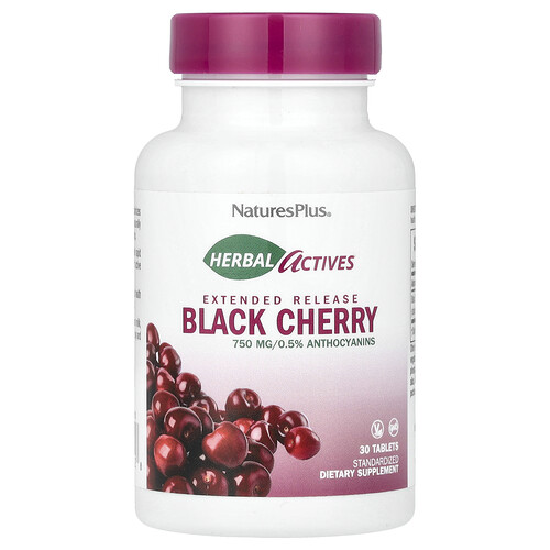 Naturesplus Herbal Actives, Black Cherry, 750 mg, 30 Tablets