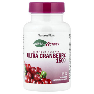 NaturesPlus, Herbal Actives, Ultra brusnica™ 1500, 30 tableta