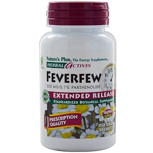 Отзывы о Натурес Плюс, Herbal Actives, Feverfew, Extended Release, 500 mg, 60 Tabs