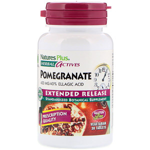 Отзывы о Натурес Плюс, Herbal Actives, Pomegranate, Extended Release, 400 mg, 30 Vegetarian Tablets