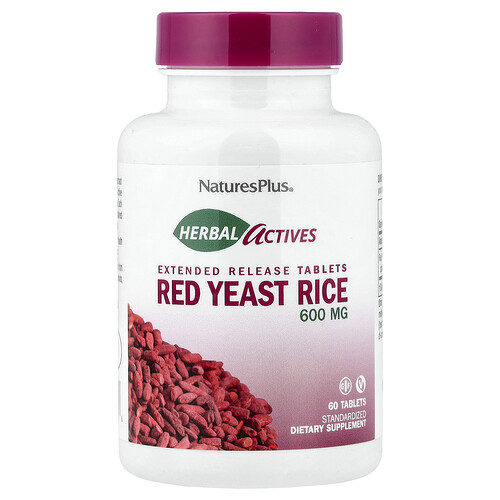 Naturesplus Herbal Actives, Red Yeast Rice, 600 mg, 60 Tablets
