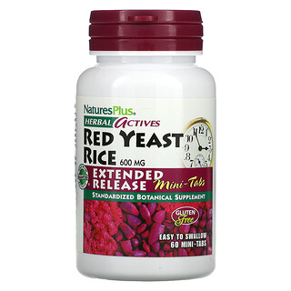 Nature's Plus, Herbal Actives, Red Yeast Rice, 300 mg, 60 Mini-Tablets