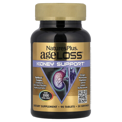 NaturesPlus, AgeLoss® Kidney Support, 90 Tablets