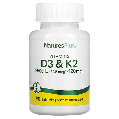 

NaturesPlus Витамины D3 и K2, 90 таблеток