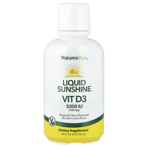 NaturesPlus, Liquid Sunshine®, Vitamin D3, tropische Zitrusfrüchte, 473,18 ml (16 fl. oz.)