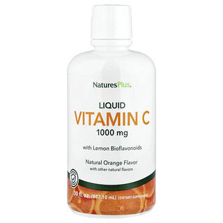 NaturesPlus, Liquid Vitamin C With Lemon Bioflavonoids, Natural Orange, 30 fl oz (887.10 ml)