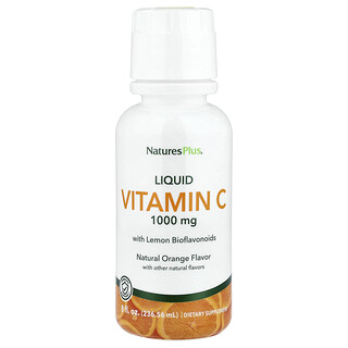 NaturesPlus, Vitamin C Cair Dengan Bioflavonoid Lemon, Jeruk Alami, 236,56 ml (8 ons cairan)
