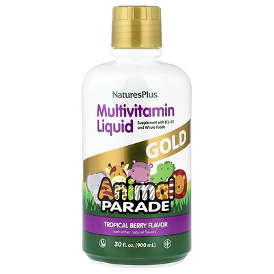 Product Image for NaturesPlus, Animal Parade Gold, Multivitamin Liquid, Tropical Berry, 30 fl oz (900 ml)