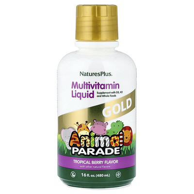 Product Image for NaturesPlus, Animal Parade Gold, Multivitamin Liquid, Tropical Berry, 16 fl oz (480 ml)