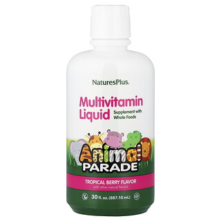 NaturesPlus, Animal Parade®, Lichid multivitaminic, Fructe de pădure tropicale, 887,1 ml