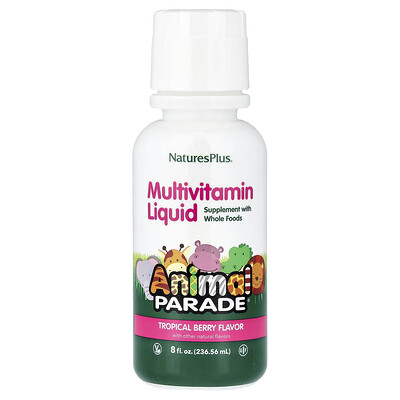 Product Image for NaturesPlus, Animal Parade , Multivitamin Liquid, Tropical Berry, 8 fl oz (236.56 ml)