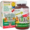 Nature's Plus, Источник жизни, Шествие животных, Жевательный комплекс мультивитаминов и минералов для детей с натуральным вкусом вишни, 180 животных