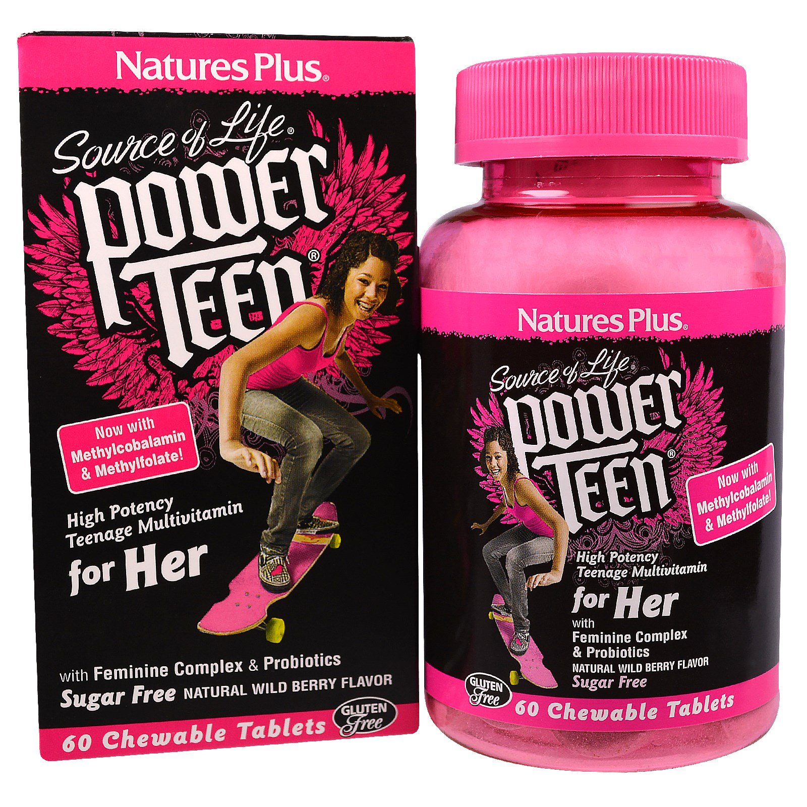 Nature S Plus Source Of Life Power Teen For Her Natural Wild Berry Flavor 60 Chewable