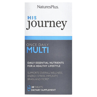 NaturesPlus, Him Journey, Multivitamines à prendre une fois par jour, 30 comprimés