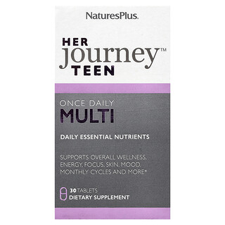 NaturesPlus, Her Journey™ Teen, Once Daily Multi, 30 de comprimate