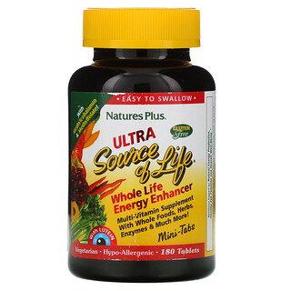 Nature's Plus, Ultra Source of Life, Whole Life Energy Enhancer, 180 Tablets