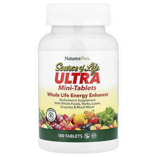 NaturesPlus, Source of Life, Ultraminicomprimidos, Potenciador de energía para toda la vida, 180 comprimidos