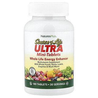 NaturesPlus, Source of Life®, Ultra Mini-Tabletten, Whole Life Energy Enhancer, 180 Tabletten