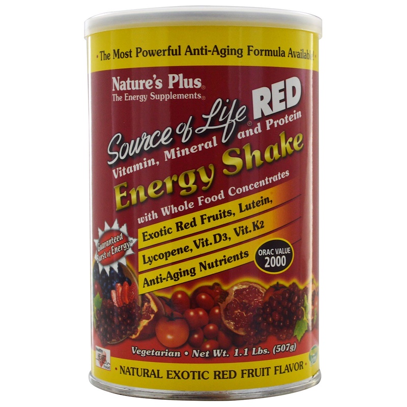 Nature's Plus, Source of Life Red, Vitamin, Mineral and Protein, Energy
