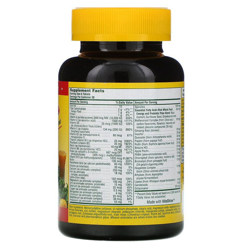 Nature's Plus, Source of Life, MultiVitamin & Mineral Supplement with Whole Food Concentrates