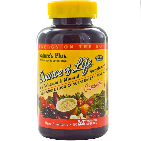 Nature's Plus, Source of Life, MultiVitamin & Mineral Supplement, 180