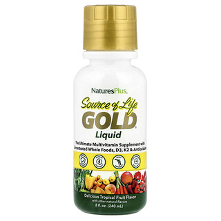 ناتشرز بلاس‏, Source of Life ، سائل Gold® ، فواكه استوائية ، 8 أونصات سائلة (240 مل)