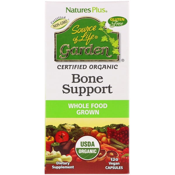 Nature's Plus, Source of Life Garden, Bone Support, Unterstützung für die Knochen, bio, 120 vegane Kapseln