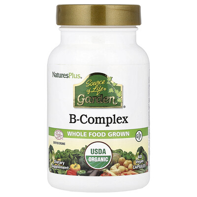 Product Image for NaturesPlus, Source of Life Garden, B-Complex, 60 Vegan Capsules