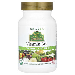 Source of Life® Garden, сертифікований органічний вітамін B12, 60 веганських капсул