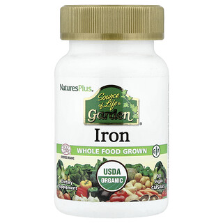 ناتشرز بلاس‏, Source of Life Garden® ، حديد ، 30 كبسولة نباتية (18 ملجم لكل كبسولة)